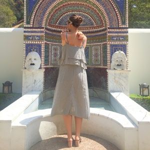 LACAUSA striped flowy dress